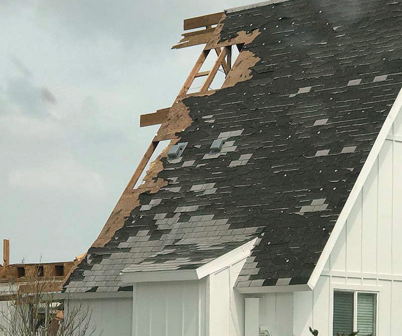 Hurricane Damaged Roof