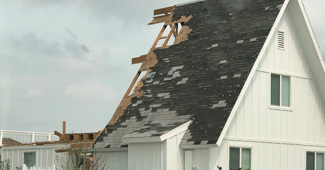 Hurricane Damaged Roof